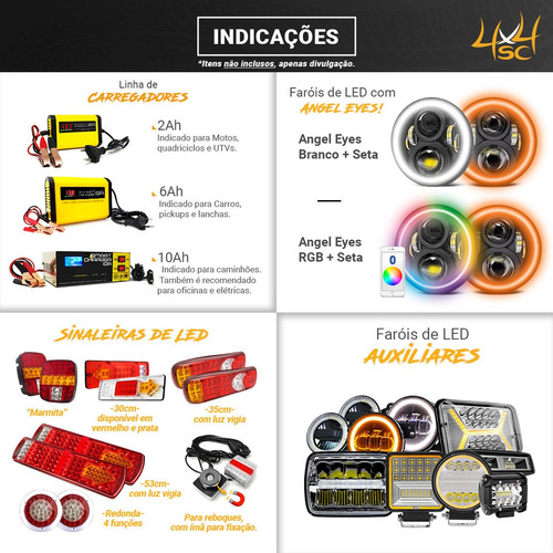 Imagem 10 de 10 de Barra Mod Leds 390w P Pickup Vw Amarok Chevrolet Silverado