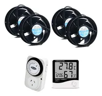 Comprar Kit Ventilacion Cooler 6 X 4 U+ Timer+ Termohigrometro