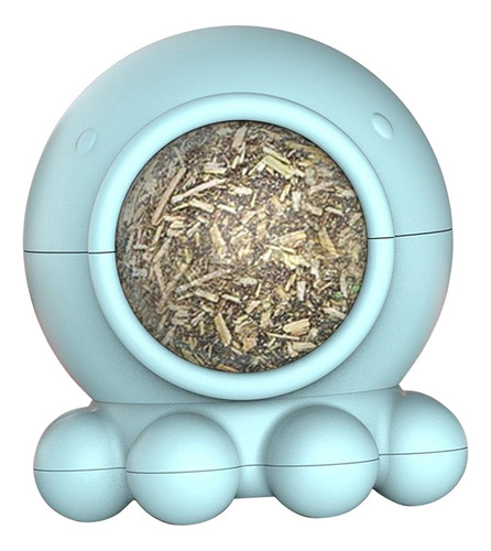 2 Catnip Ball 360 ° Rotación De Dientes Limpieza Cat Azul