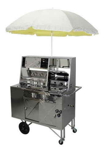 Carrinho De Cachorro Quente Hot-dog Lanches Chapa Inox