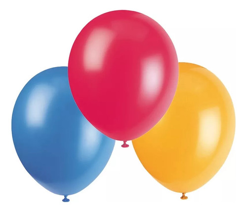 Globo Liso 12 Pulgadas Multicolor 25 Unidades Tuky Premium Latex