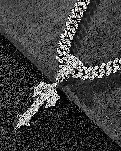 Luxeflex Collares De Espada Cruzada De Hip Hop Con Cadena De