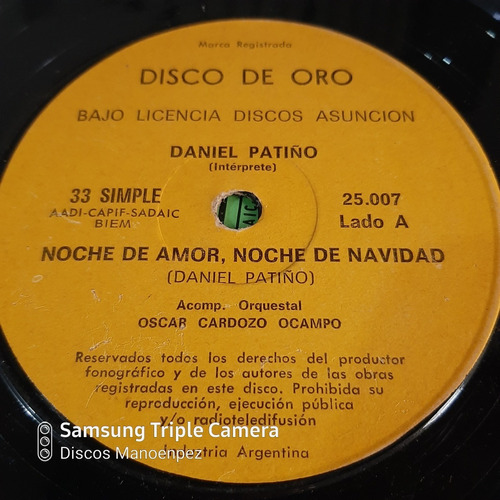 Simple Daniel Patiño Oscar Cardozo Ocampo Disco De Oro C15