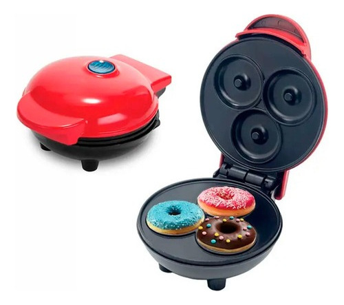 Mini Máquina De Fazer Rosquinhas Donuts Confeitaria Cozinha Cor Vermelho 110v