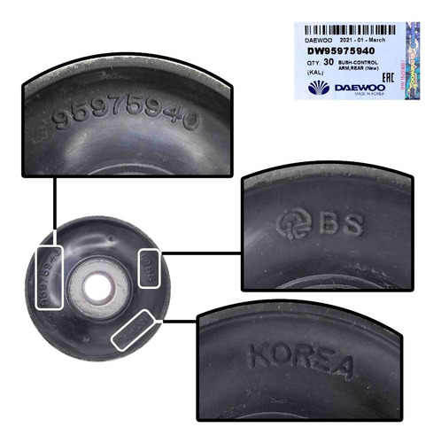 Imagen 5 de 7 de Buje Meseta Aveo 2012 2013 2014 Lt Ls Speed Grande Original