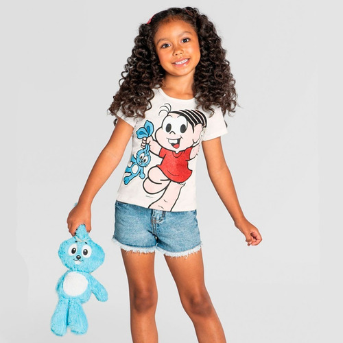 Camiseta Infantil Menina Monica Minnie Brandili Licenciada