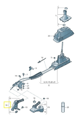 Selector Caja Cambios Audi A3 1.8 2002-2020 @