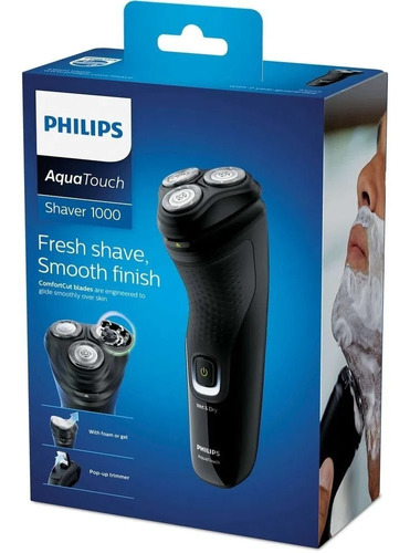 Afeitadora Eléctrica En Seco O En Húmedo Philips S1223/41 Color Negro