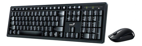 Combo Teclado Mouse Genius Km-8200 Inalambrico Español Pc Color Del Teclado Negro Color Del Mouse Negro