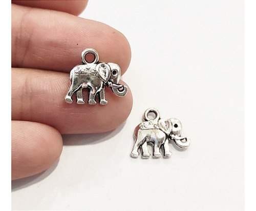 10 Dijes Elefantes De Metal Accesorios Bijou Pulseras Coll 