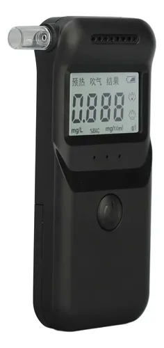 Analizador De Aliento Alcoholímetro Portátil - Pantalla LCD, Recargable USB-C, Preciso Y Rápido