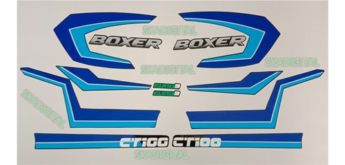 Kit Completo De Calcomanías Boxer Ct 100 (2022-2023)