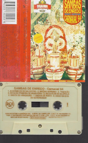 Sambas De Enredo Carnaval 94 Brasil Cassette