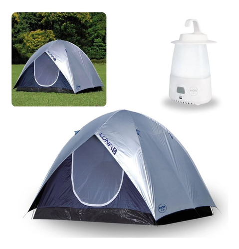 Barraca Camping 5 Pessoas Luna Mor + Luminaria Led Portátil