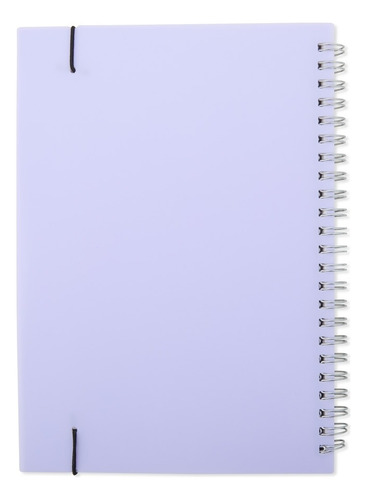 Kit 5 Cadernos A5 Capa Plástica Com Elástico 80 Folhas