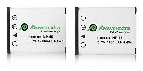 Powerextra 2 X Np-45 Np-45a Np-45b Np-45s Batería Compatible