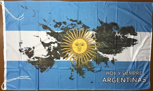Bandera Malvinas Hoy Y Siempre Argentinas * 1,20x2,00 Mts *