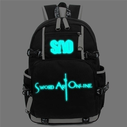 Mochila Luminosa Sword Art Online Sao Cartoon Noctilucente S