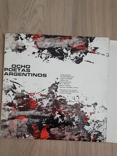 Vinilo 8 Poetas Argentinos Borges Ocampo Mb Rev Sur Lp