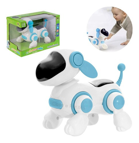 Robo Cachorro Com Face Digital - Art Brink Cor Azul