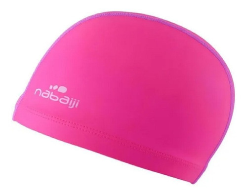 Touca De Natação Infantil Malha Revestida Em Silicone Nabaij Cor Rosa-chiclete Desenho do tecido Liso Tamanho único júnior