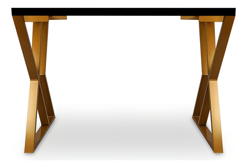 Base Mesa Alliance Tampos Madeira Até 180cm X 90cm Cor Dourado