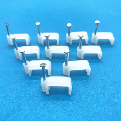 200 Pcs 8 Mm Plana Ethernet Cable Alambre Clips Individual