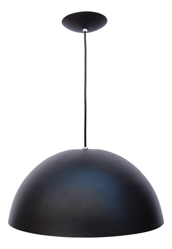 Imagem 5 de 8 de Pendente Ônix Preto E Dourado Alumínio Meia Lua Esfera 43cm