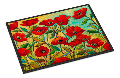 Ppd3020mat Poppy Garden Flowers Doormat 18x27 Front Door Mat