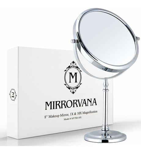 Mirrorvana - Espejo De Maquillaje De Doble Cara, 8 Pulgadas