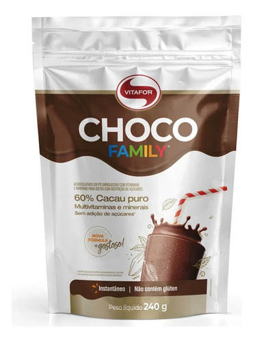  Choco Family Achocolatado Pó 240g Cacau - Vitafor