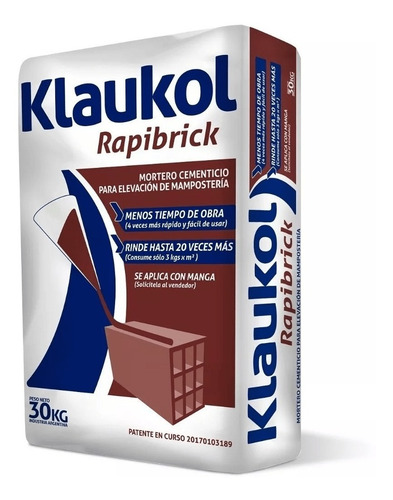 Imagen 1 de 6 de Klaukol Rapibrick X 30kg Mortero De Elevacion