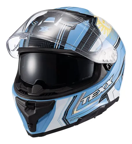 Capacete Fechado Texx Kaiman Flag Argentina Brilhante Tamanho 58