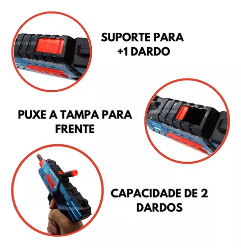 Kit Arma/arminha De Brinquedo Tipo Narf Pistola + Mascara