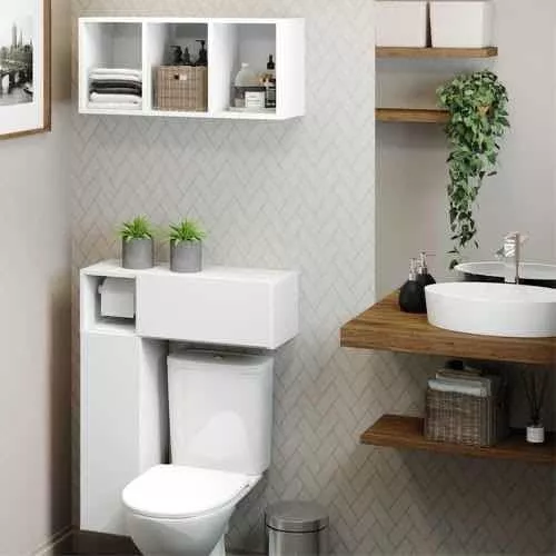 Organizador Baño Mueble Estante Inodoro Moderno Ob-004