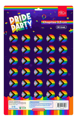 Pack De 30 Chapitas Diversidad Orgullo Gay 3.8cm