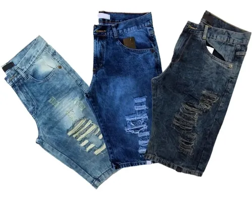 Mercado livre cheap bermuda masculina jeans