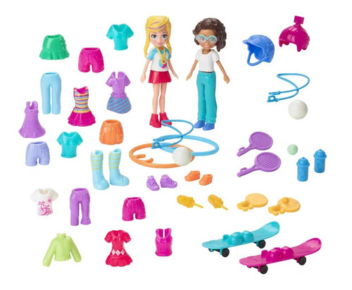 Bonecas Polly Pocket Grande Conjunto De Moda Esportista 