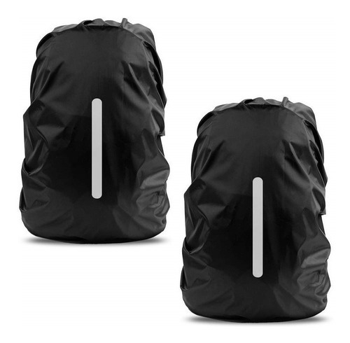2 Funda Impermeable Para Mochila Para Senderismo Camping Color Negro/negro Diseño De La Tela Xl(60-70l)