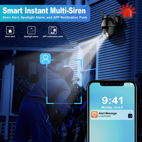Cámara De Seguridad Seevision 2k 3mp Con Energía Solar Ptz W