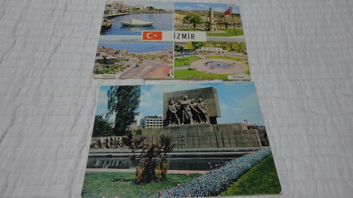 Lote De 2 Tarjetas Postales Antiguas De Turquia