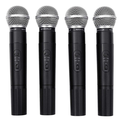 Rockville Rwm4200vh Cuadruple Microphone System...
