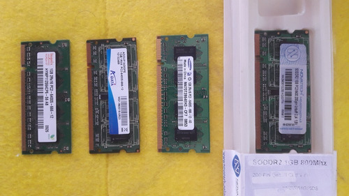Memorias Sodimm Ddr2 1 Gb 6400 Lote X 4 Varias Marcas