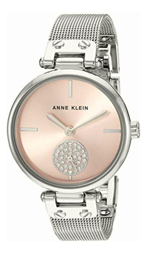 Anne Klein Reloj Con Cristales De Swarovski, Plateado