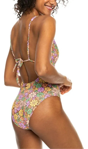 Traje De Baño Playa Roxy All About Sol O Amarillo Mujer Erjx
