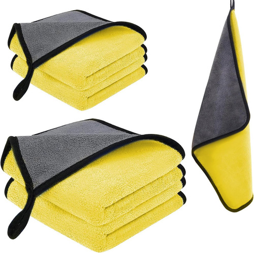 Set X 10 Pcs De Toallas De Microfibra Gruesa Lavado Secado De Auto Para Limpieza Alta Calidad Everest