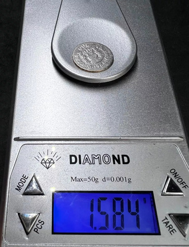 Moneda 1/2 Real Columnaria Plata Original 1764 Mexico Mo