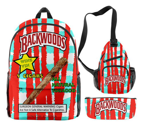 Set De 3 Bolsas Para Tabaco Y Puros Backwoods