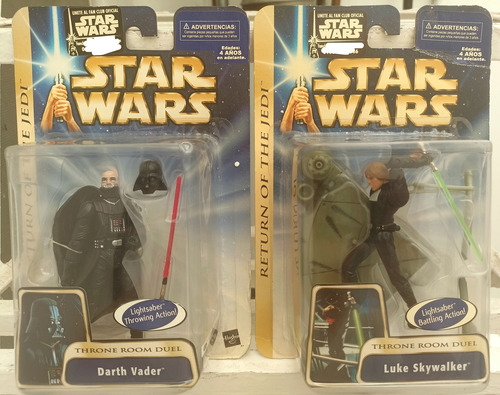 Figuras Darth Vader Y Luke Skywalker Throne Room Duel 2003 (Usado)