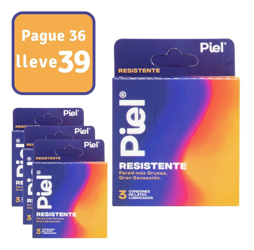 Condones Piel Resistente Pague 36 Lleve 30 - Unidad A $1944